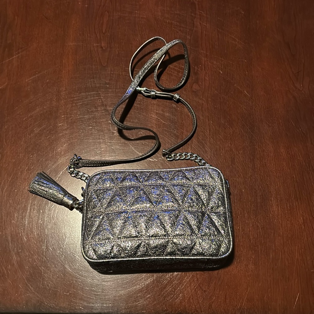 Michael Kors sparkling silver handbag with shoulder strap NWT